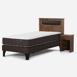 Cama 1 Plaza Europea Ergo T + Respaldo + Velador