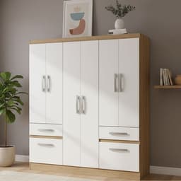 Closet 2 Puerta(s) 4 Cajon(es) 4 Repisa(s) 162x180x181 cm Multicolor