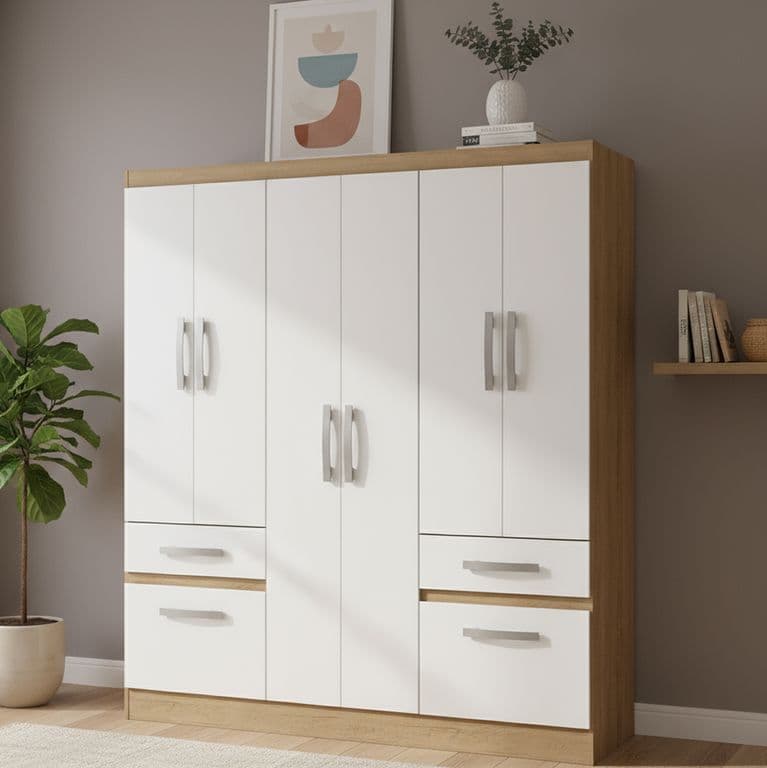 Closet 2 Puerta(s) 4 Cajon(es) 4 Repisa(s) 162x180x181 cm Multicolor