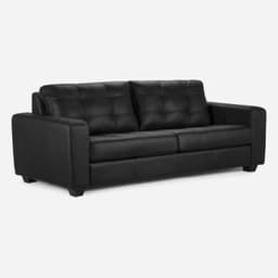 Sofa Manet 3 Cuerpos Cuero Pigmentado Negro