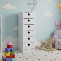 Cajonera 6 Cajon(es) Slim 40x135x40 cm Blanco