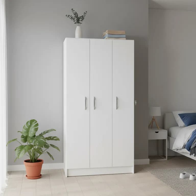 Closet Pasco 3 Puerta(s) 2 Repisa(s) 79x170x38 cm Blanco
