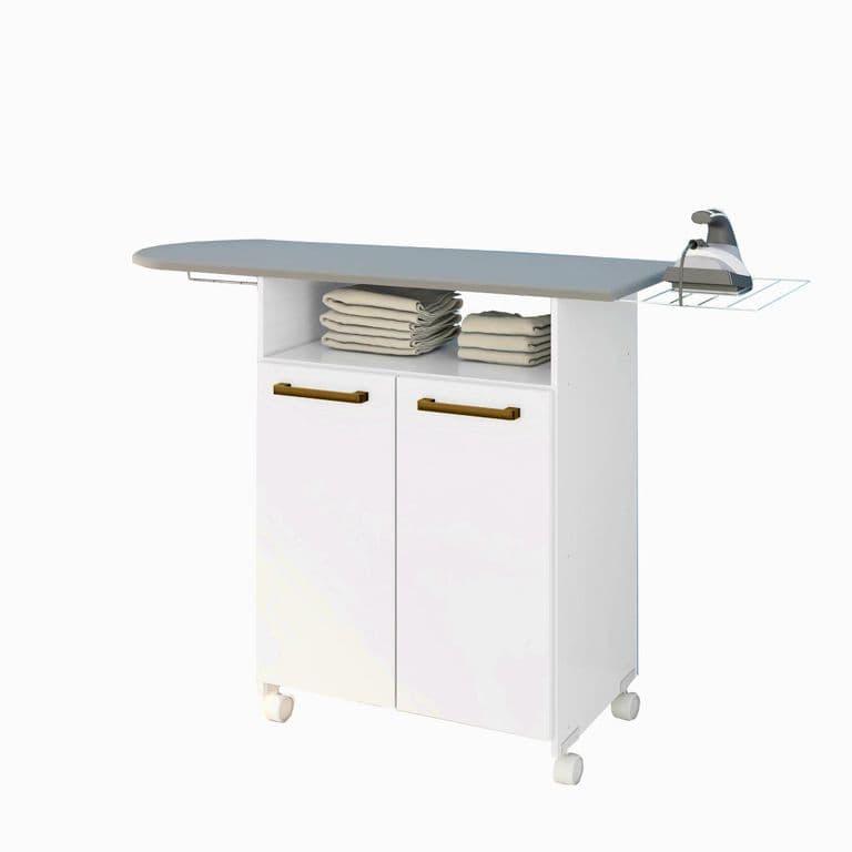 Mueble de planchado blanco Zancini
