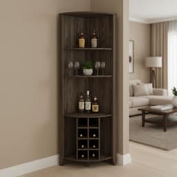 Bar Esquinero Essential 49x180.6x49 cm Cafe oscuro