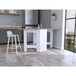 Mesa abatible compact Madera/Blanco
