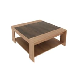 Mesa de centro almendra/rustico 42x100x90 cm