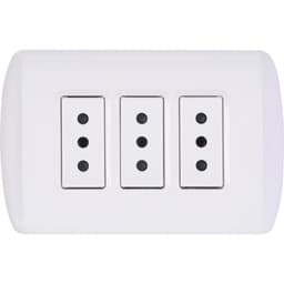 Tomacorriente Triple 10 A Blanco
