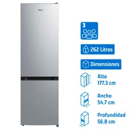 Refrigerador Bottom Freezer Frio Directo 262 Litros Inox MDRB369FGE50