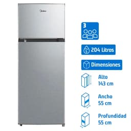 Refrigerador Top Freezer Frio Directo 207 Litros Inox MDRT294FGE50