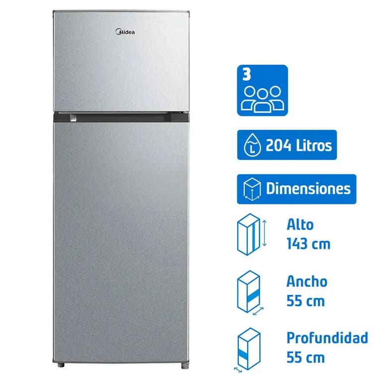Refrigerador Top Freezer Frio Directo 207 Litros Inox MDRT294FGE50