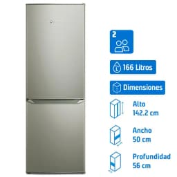 Refrigerador Bottom Freezer Frio Directo 179 Litros Inox MED165S