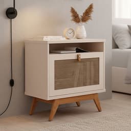 Velador 1 Puerta 1 Cajon(es) Camu 64x70x36 cm Perla