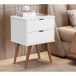 Velador 2 Cajon(es) Luxor 45x67x36 cm Blanco