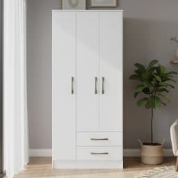 Closet Pequim 3 Puerta(s) 2 Cajon(es) 5 Repisa(s) 81.4x182.5x47 cm Blanco