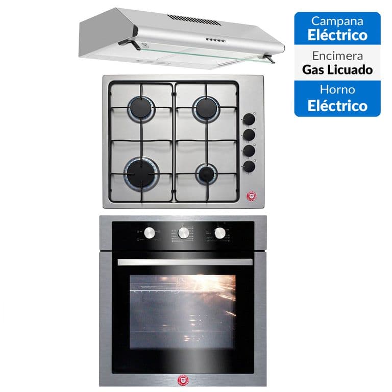 Kit Empotrado Horno EPC4 DL + Encimera UTG4GL + Campana FF60INOX