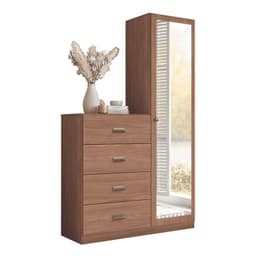 Comoda 1 Puerta 4 Cajon(es) Jatoba 106.9x180x39.5 cm Cafe