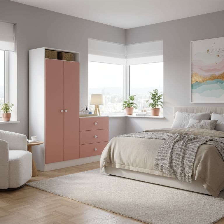 Arnario Comoda Pimpolo 2 Puerta(s) 3 Cajon(es) 3 Repisa(s) 120x161.5x40 cm Rosado
