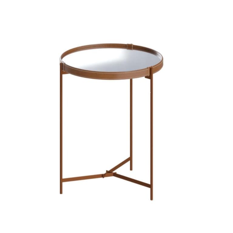 Mesa Lateral Aqua Cooper Cafe Cobrizo 46x46x65.5 cm
