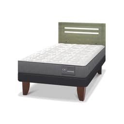 Cama Europea Anatomic 1.5P Respaldo Munich Olivo