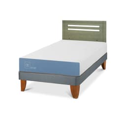 Cama Europea Excellence 1.5P Respaldo Munich Olivo