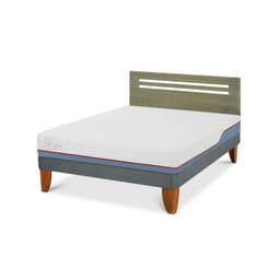 Cama Europea Excellence Plus 2P Bn Respaldo Munich Olivo