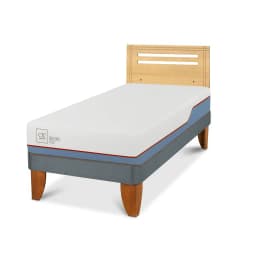 Cama Europea Excellence Plus 1.5P Respaldo Munich Mostaza