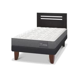 Cama Europea Anatomic 1.5P Respaldo Munich Negro