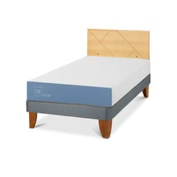 Cama Europea Excellence 1.5P Respaldo Villarrica Mostaza