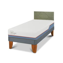 Cama Europea Excellence Plus 1.5P Respaldo Villarrica Olivo