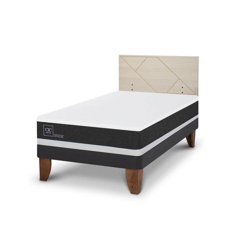 Cama Europea Ortopedic 1.5P Respaldo Villarrica Alpino