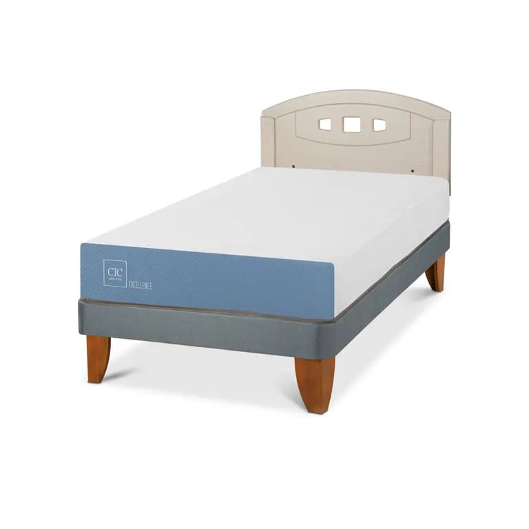 Cama Europea Excellence 1.5P Respaldo Gales Alpino