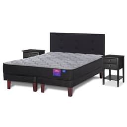 Cama King Europea Therapedic Plus Negro