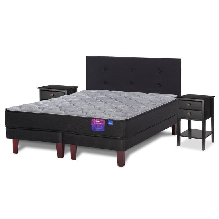 Cama King Europea Therapedic Plus Negro