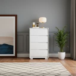 Comoda 4 Cajon(es) Sola 70x120x40 cm Blanco