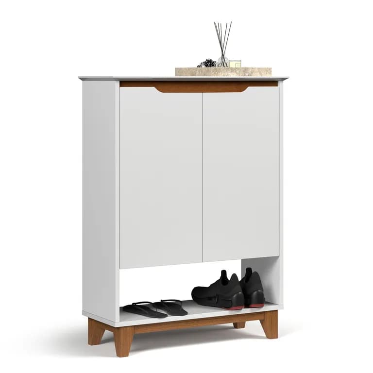 Zapatera Hall 3 Nivel(es) 90.5x68x26.5 cm Blanco