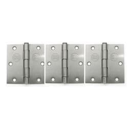 Pack 3 Bisagras Acero 3,5"x 3,5"x 2.0mm plata