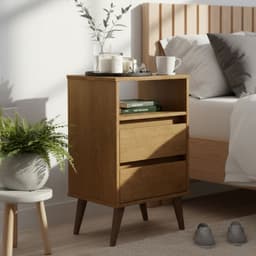 Velador 2 Cajon(es) Roma 43.5x71x36 cm Freijo