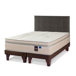 Cama Europea Maximo Cobre 2 Plazas 150X200 Cm+ Respaldo Design Grafito