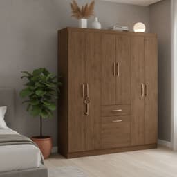 Closet Amarula 6 Puerta(s) 1 Cajon(es) 1 Repisa(s) 138x177x40 cm Cafe