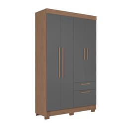 Closet 4 Puerta(s) 2 Cajon(es) 4 Repisa(s) 130x214x46 cm Gris