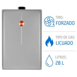 Calefont 28 Litros Gas Licuado Tiro Forzado Ionizado