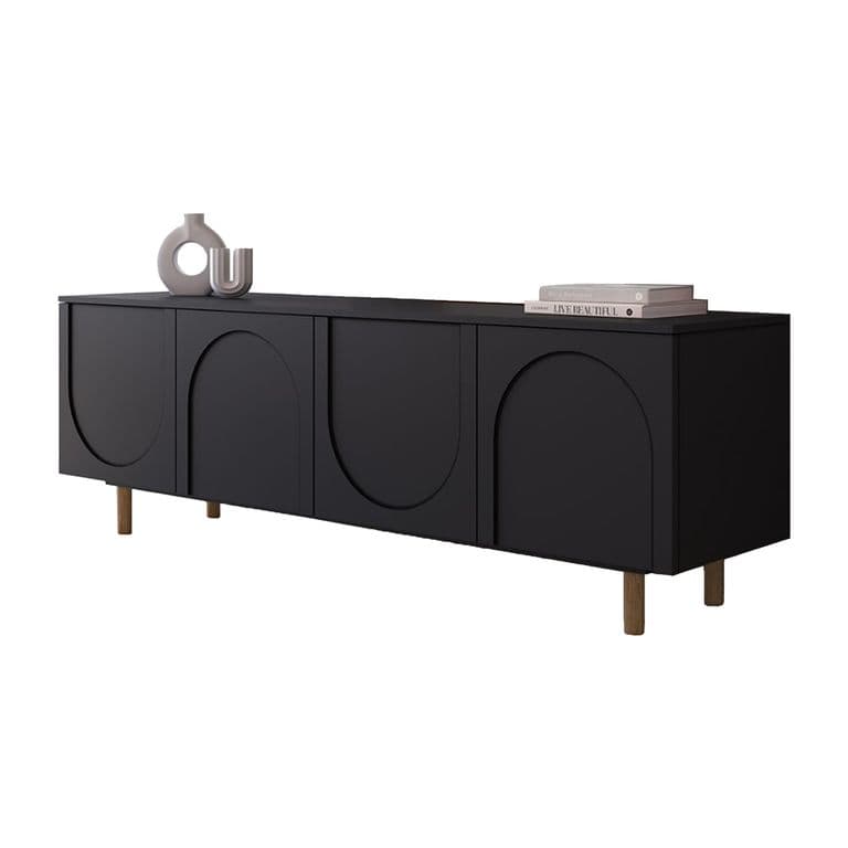Rack 75 " Arcos Negro 180x74.5x45 cm