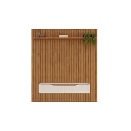 Panel TV 65 " Pratic 183 Cafe/Blanco Off 183.3x212x35.5 cm