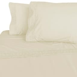 Sabana Broderie King 180 Hilos Ivory