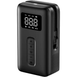 Inflador Portatil Recargable 150 psi para Neumaticos Negro