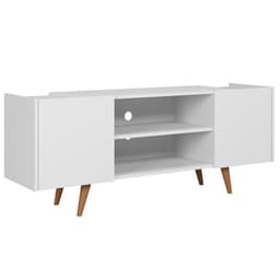 Rack TV 55 " River Off Blanco Off/Cafe 136x54.5x36.3 cm