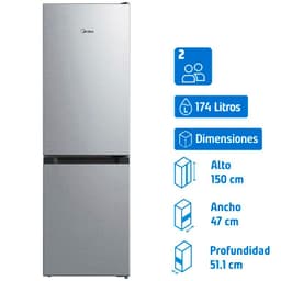 Refrigerador Bottom Freezer Frio Directo 174 Litros Inox MDRB241FGE50M