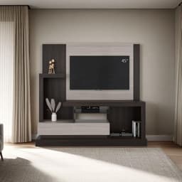 Estante TV 55 " Alcaceres Nogal y miel 180x172.2x41.5 cm