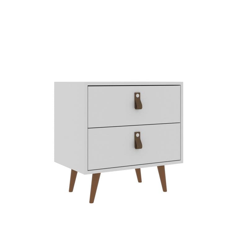Velador 2 Cajon(es) Padua 54x55x36 cm Blanco