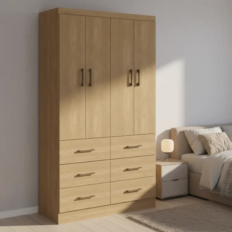 Closet 4 Puerta(s) 6 Cajon(es) 100.4x182x40 cm Roble